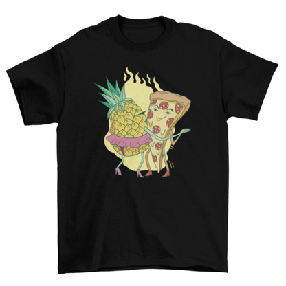 Pizza and pineapple dancing t-shirt