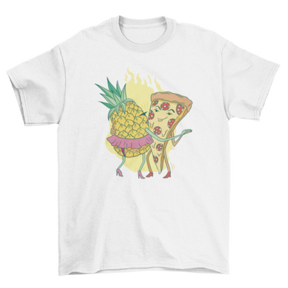 Pizza and pineapple dancing t-shirt