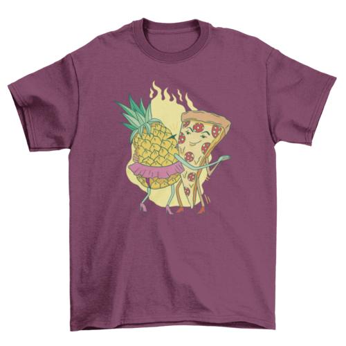 Pizza and pineapple dancing t-shirt