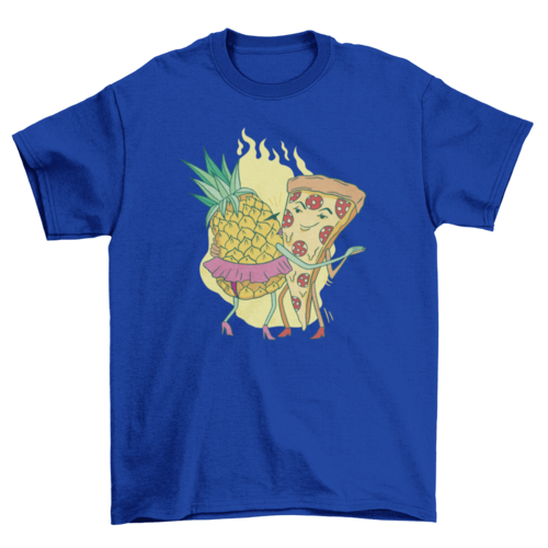 Pizza and pineapple dancing t-shirt