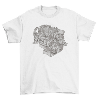Realistic Engine Technology T-shirt | Binge T-shirt Shop