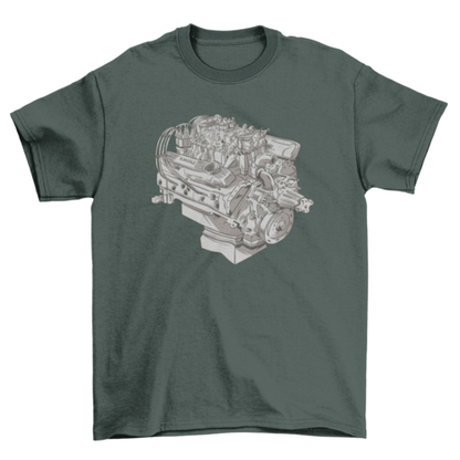 Realistic Engine Technology T-shirt | Binge T-shirt Shop