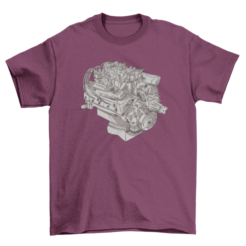 Realistic Engine Technology T-shirt | Binge T-shirt Shop