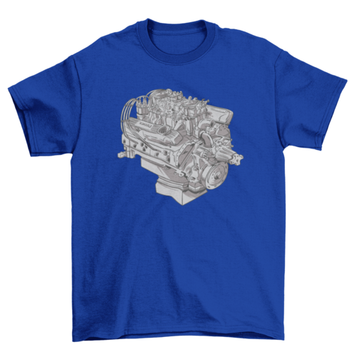 Realistic Engine Technology T-shirt | Binge T-shirt Shop