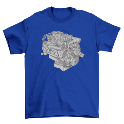 Realistic Engine Technology T-shirt | Binge T-shirt Shop