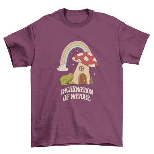 Mushroom House and Frog T-shirt | Binge T-shirt Shop