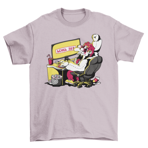 Gamer playing video games t-shirt design