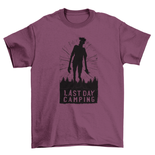 Camping Zombie Silhouette T-shirt | Binge T-shirt Shop