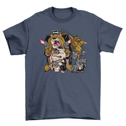 Cartoon Mafia Animals T-shirt | Binge T-shirt Shop