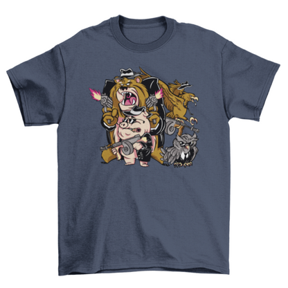 Cartoon Mafia Animals T-shirt | Binge T-shirt Shop