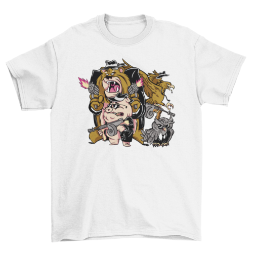 Cartoon Mafia Animals T-shirt | Binge T-shirt Shop