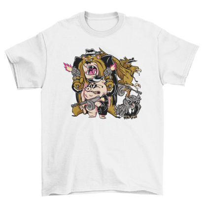 Cartoon Mafia Animals T-shirt | Binge T-shirt Shop