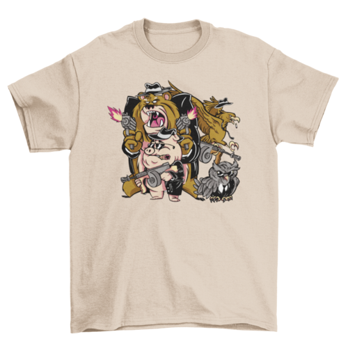 Cartoon Mafia Animals T-shirt | Binge T-shirt Shop