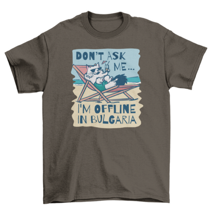 Cat chilling at the Beach T-shirt | Binge T-shirt Shop