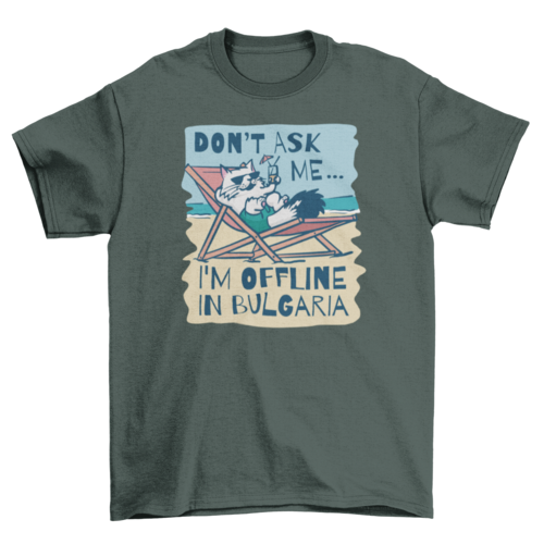 Cat chilling at the Beach T-shirt | Binge T-shirt Shop