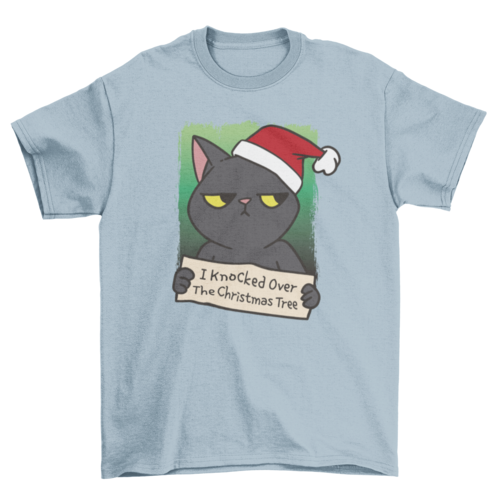 Christmas Black Cat Tree T-shirt | Binge T-shirt Shop