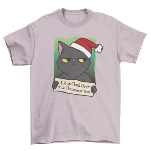 Christmas Black Cat Tree T-shirt | Binge T-shirt Shop