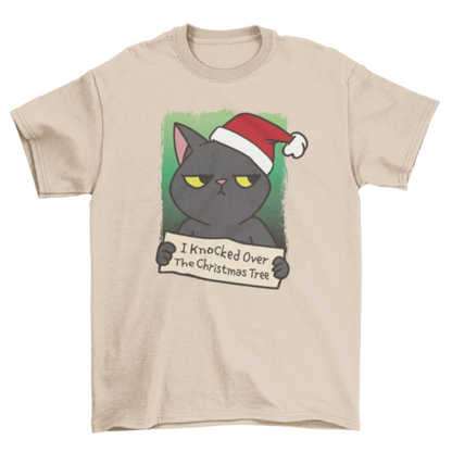 Christmas Black Cat Tree T-shirt | Binge T-shirt Shop