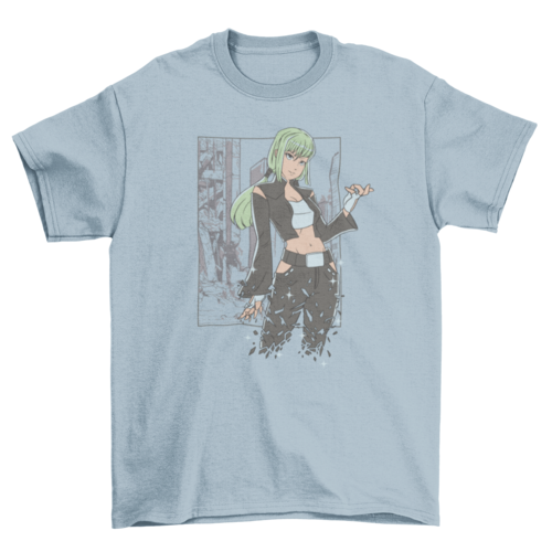 Post Apocalyptic Anime Girl T-shirt | Binge T-shirt Shop