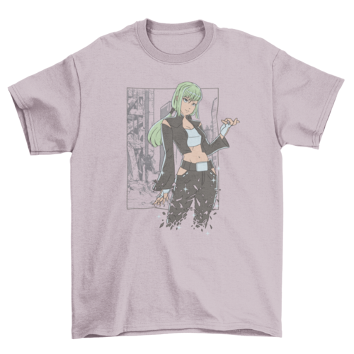 Post Apocalyptic Anime Girl T-shirt | Binge T-shirt Shop