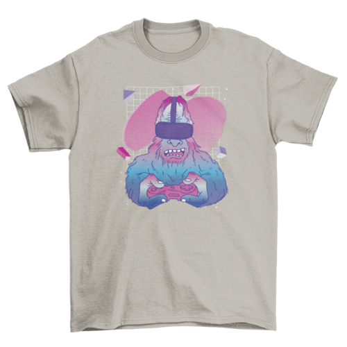Bigfoot Vaporwave VR T-shirt | Binge T-shirt Shop