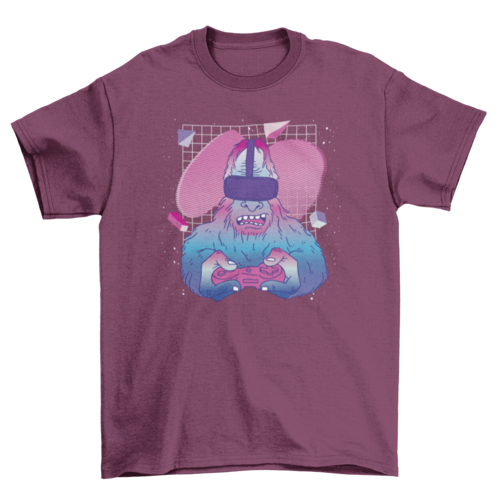 Bigfoot Vaporwave VR T-shirt | Binge T-shirt Shop