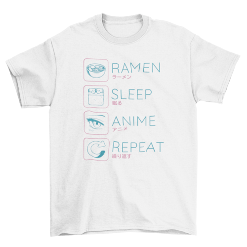 Ramen Anime Routine T-shirt | Binge T-shirt Shop