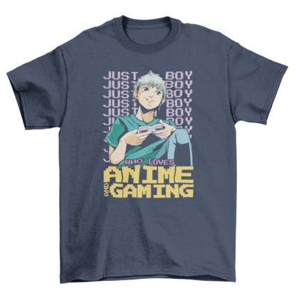 Anime Boy Playing Video Games T-shirt | Binge T-shirt Shop