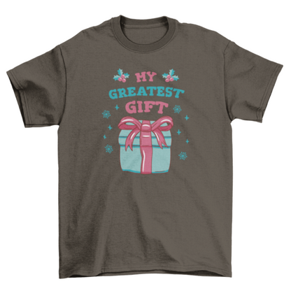 Pregnant mom christmas gift t-shirt