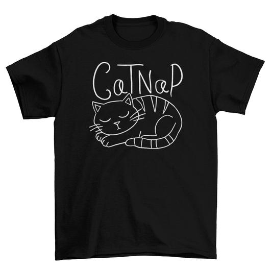 Cat Taking a Nap T-shirt | Binge T-shirt Shop