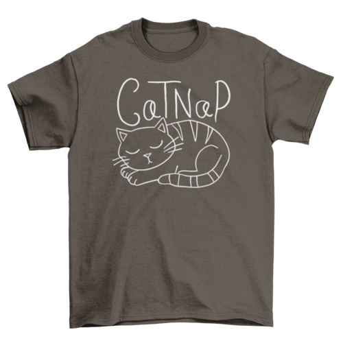 Cat Taking a Nap T-shirt | Binge T-shirt Shop