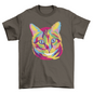 Colorful Cat Animal Face T-shirt | Binge T-shirt Shop