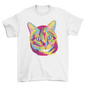 Colorful Cat Animal Face T-shirt | Binge T-shirt Shop