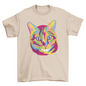 Colorful Cat Animal Face T-shirt | Binge T-shirt Shop