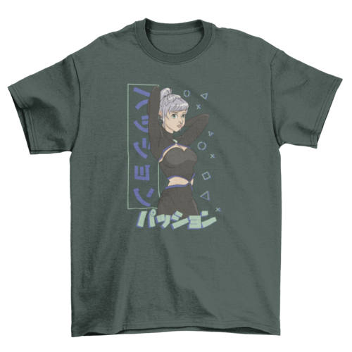 Gaming Anime Girl T-shirt | Binge T-shirt Shop