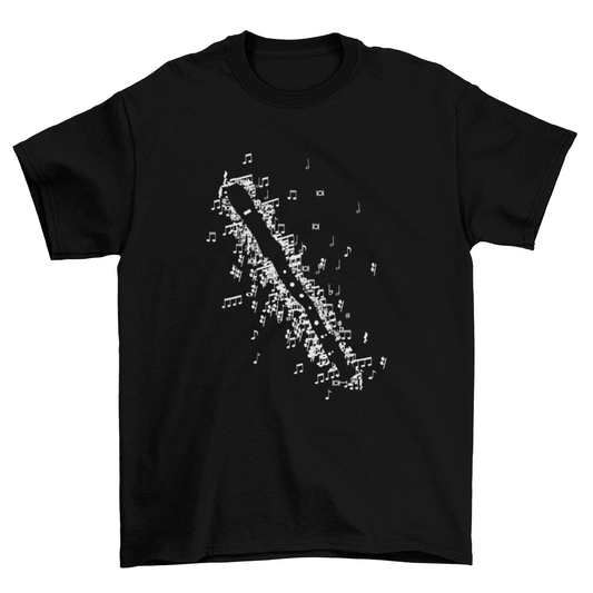 Cool Fashion Unique Recorder Instrument Music Musical Notes T-shirt | Binge T-shirt Shop