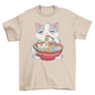 Cat Animal Eating Ramen T-shirt | Binge T-shirt Shop