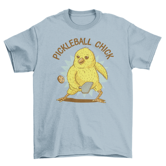 Chick Playing Pickleball Sport T-shirt | Binge T-shirt Shop