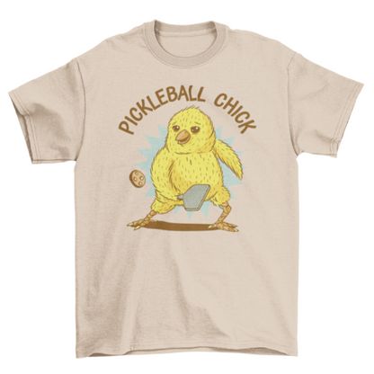 Chick Playing Pickleball Sport T-shirt | Binge T-shirt Shop