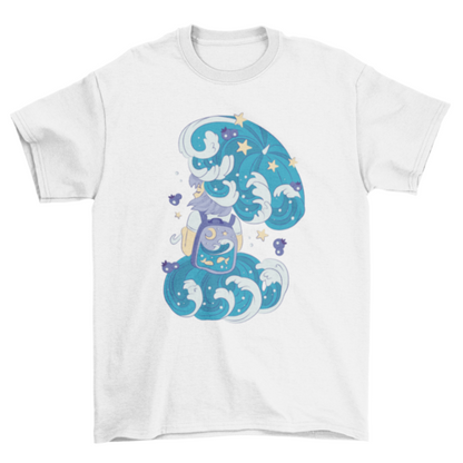 Cool Anime Girl with Umbrella and a Backpack Gift T-shirt | Binge T-shirt Shop