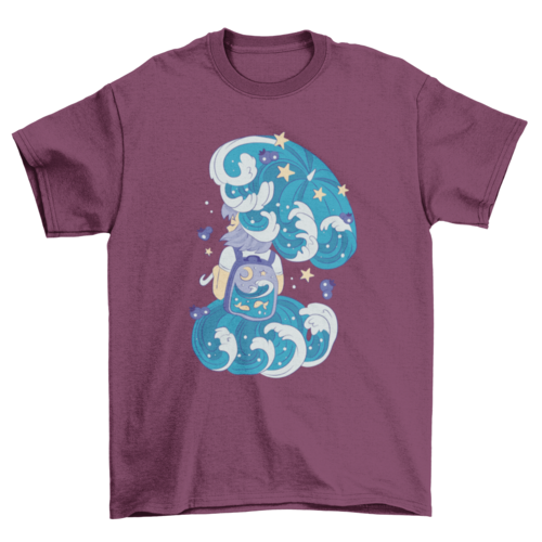 Cool Anime Girl with Umbrella and a Backpack Gift T-shirt | Binge T-shirt Shop