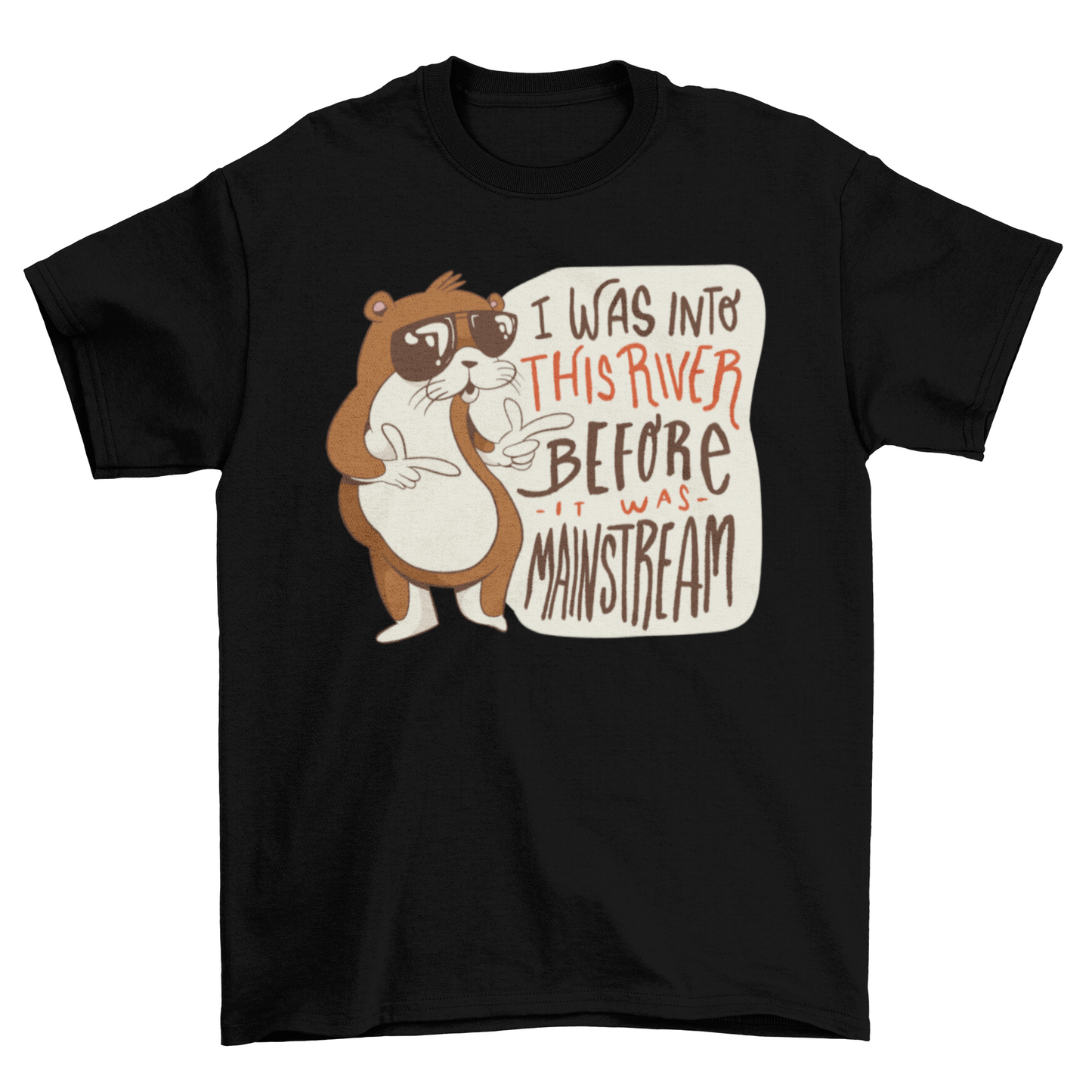 Cool Otter with Sunglasses T-shirt | Binge T-shirt Shop
