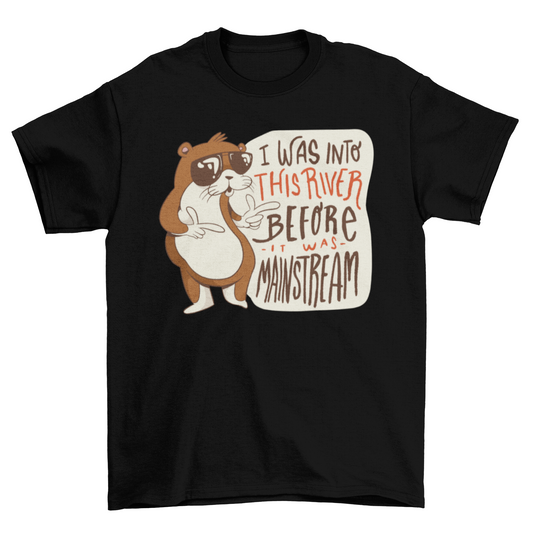 Cool Otter with Sunglasses T-shirt | Binge T-shirt Shop
