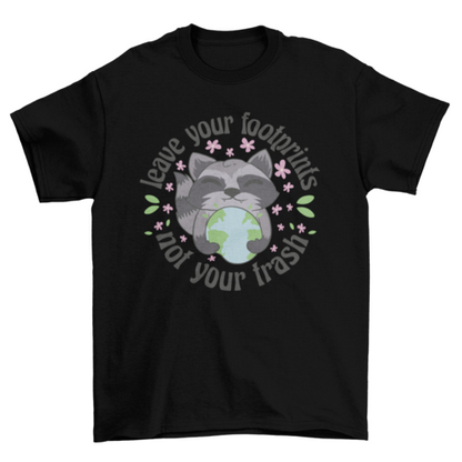 Raccoon with Planet Earth T-shirt | Binge T-shirt Shop