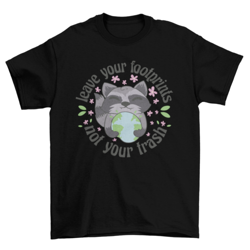 Raccoon with Planet Earth T-shirt | Binge T-shirt Shop