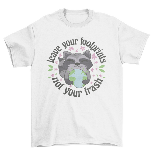 Raccoon with Planet Earth T-shirt | Binge T-shirt Shop