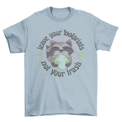 Raccoon with Planet Earth T-shirt | Binge T-shirt Shop