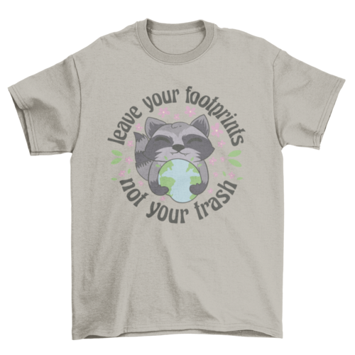 Raccoon with Planet Earth T-shirt | Binge T-shirt Shop