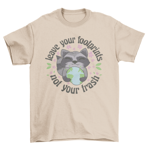 Raccoon with Planet Earth T-shirt | Binge T-shirt Shop