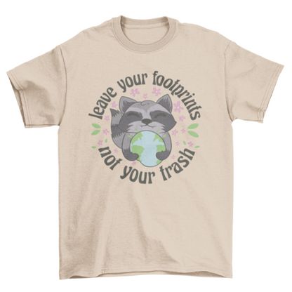 Raccoon with Planet Earth T-shirt | Binge T-shirt Shop